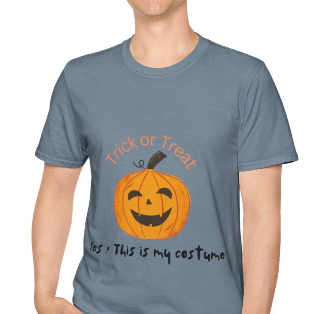 Halloween Pumpkin T-Shirt, Unisex Costume Tee, Trick or Treat Apparel